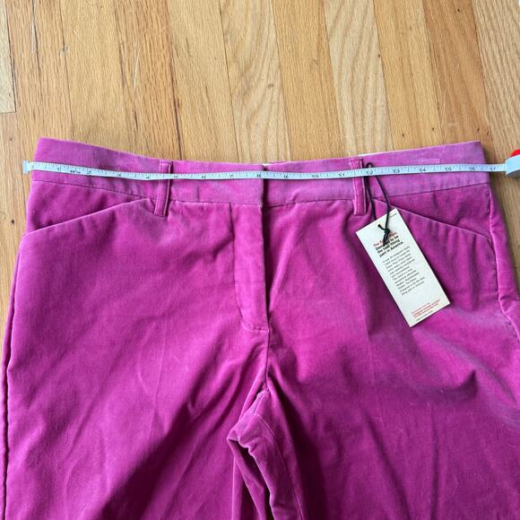 Express Editor Flare Trouser Pants Pink Velvet Size 10 Y2K Career Classic Office - Picture 9 of 12